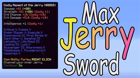 Maxing Aspect of the Jerry in Hypixel Skyblock ;-) - YouTube