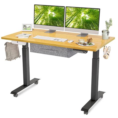 Buy FEZIBO 48 x 24 Standing Desk with Drawer, Adjustable Height Electric Stand up Desk, Sit ...