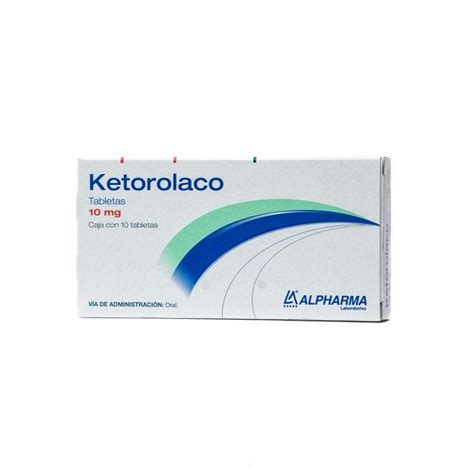 KETOROLACO 10 MG 10 TABLETAS