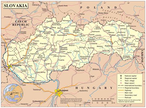 Maps of Slovakia | Detailed map of Slovakia in English | Tourist map of ...