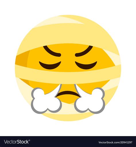 Angry mummy emoji icon Royalty Free Vector Image