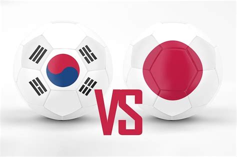 Premium Photo | South korea vs japan football