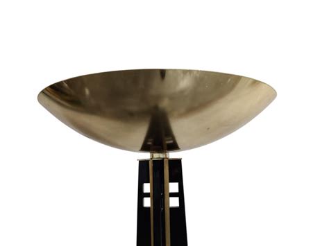 Large Brass Torchiere Floor Lamp, 1980s at 1stDibs