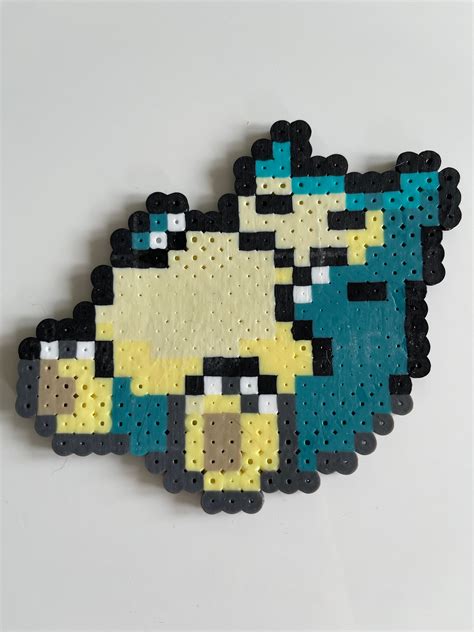 Snorlax Pokémon Perler Fuse Bead Pixel Art Sprite - Etsy