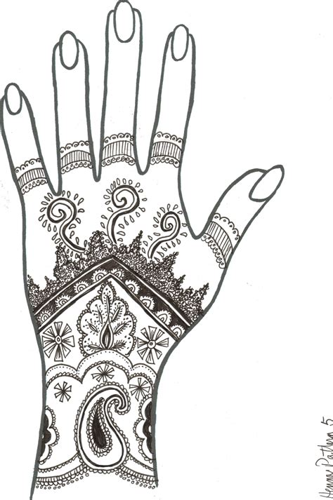 Printable Hand Template For Henna