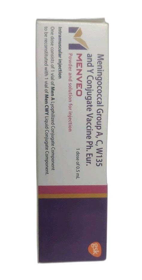 Menveo Vaccine Gsk, 0.5 ml, Prescription at Rs 3950/piece in Thane | ID ...