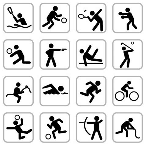 Sports icons vectors stock in format for free download 1.02MB