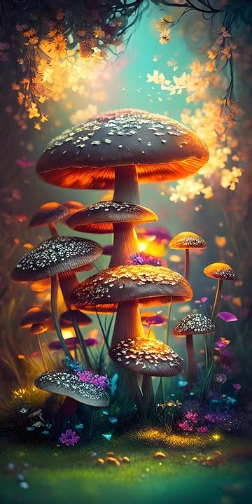 Download Ai Generated, Mushrooms, Forest. Royalty-Free Stock Illustration Image - Pixabay