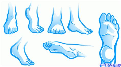 How to Draw Anime Feet, Draw Feet, Step by Step, Anime People ...