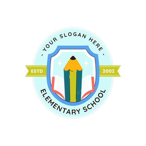 Premium Vector | Hand drawn elementary school logo design