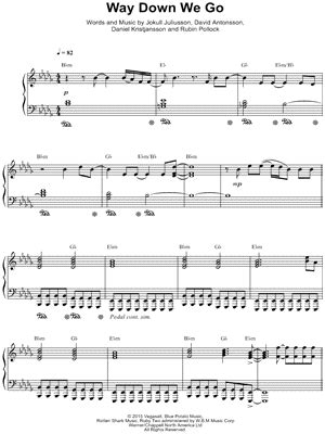 "Way Down We Go" Sheet Music - 11 Arrangements Available Instantly - Musicnotes