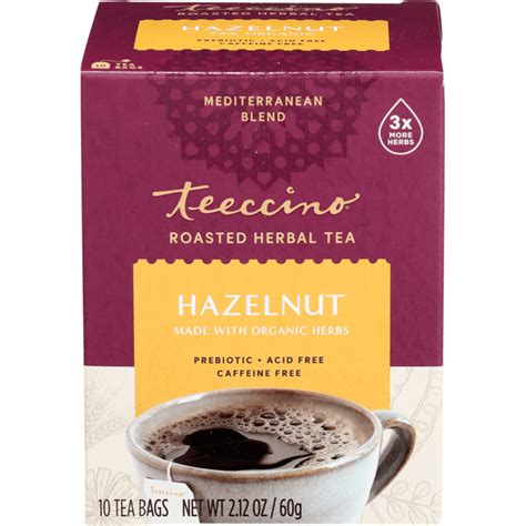 Teeccino Chicory Herbal Tea - Hazelnut 10 Bag(s) - Swanson Health Products