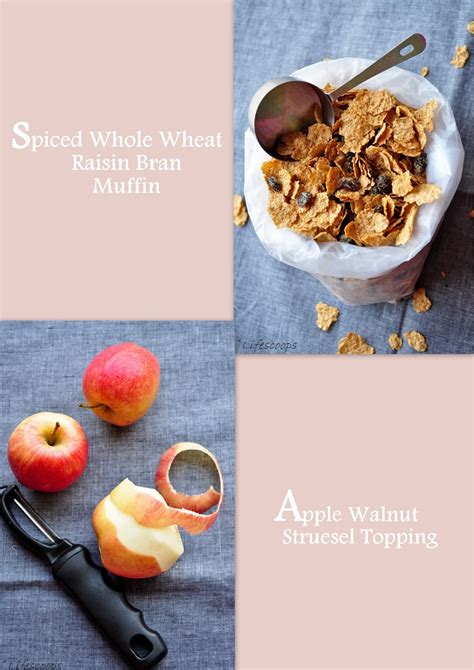 Life Scoops: Spiced Whole Wheat Raisin Bran Muffins with Apple Walnut ...