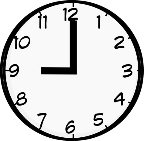 9 O Clock Clip Art at Clker.com - vector clip art online, royalty free ...