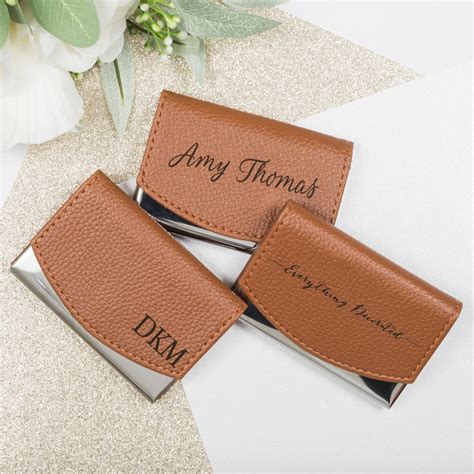 Personalized Business Card Holder - Laser Engraved Custom Card Case – Everything Decorated