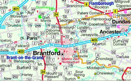 Map Of Brantford And Surrounding Area - Ashien Nikaniki