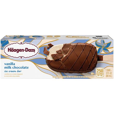 Haagen-Dazs Vanilla Milk Chocolate Ice Cream Bar (3 oz) - Instacart