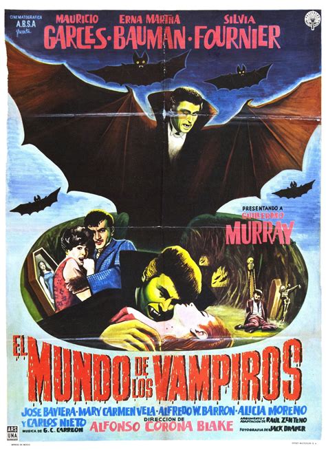 'THE WORLD OF VAMPIRES' (1961) -- Poster Art Print A sinister vampire ...