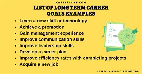 7 Tips to Make A List of Long Term Career Goals Examples - CareerCliff