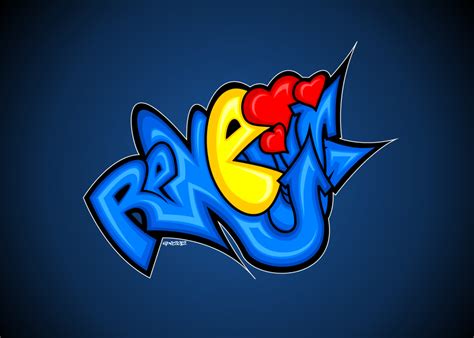 Graffiti - Rene Logo Blue by elclon on DeviantArt