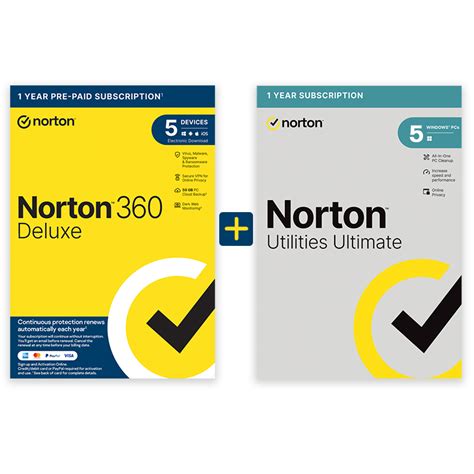 Computeractive Software Store - Norton 360 Deluxe + Utilities Ultimate 2024 [5-D, 1-YR]