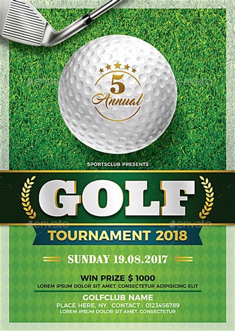 Golf Tournament Flyer Template - Download Flyer Templates for Sport Events