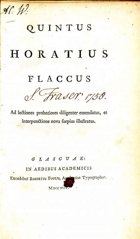 Quintus Horatius Flaccus - Wythepedia: The George Wythe Encyclopedia