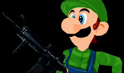 Luigi with a gun : r/gaming