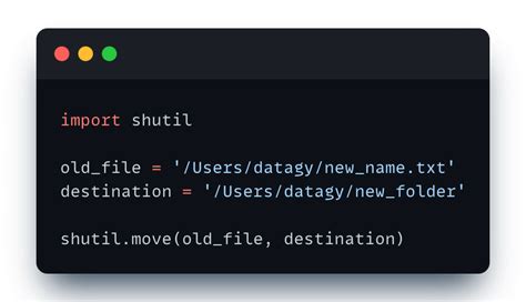 How to Move Files in Python (os, shutil) • datagy