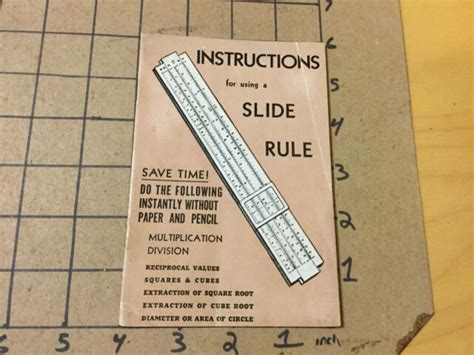 Original Vintage SLIDE RULE INSTRUCTIONS: 18pgs - w. stanley & co. - undated | eBay