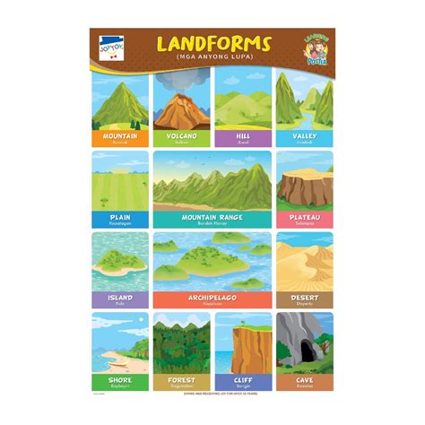 JOYTOY Landforms Educational Poster | Shopee Philippines