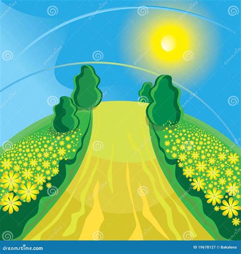 Gravel road stock vector. Illustration of road, yellow - 19678127