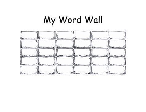 Word Wall Template - 7 Free PDF Printables | Printablee