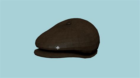 Newsboy Hat 08 - Brown Leather 3D Model by gsommer