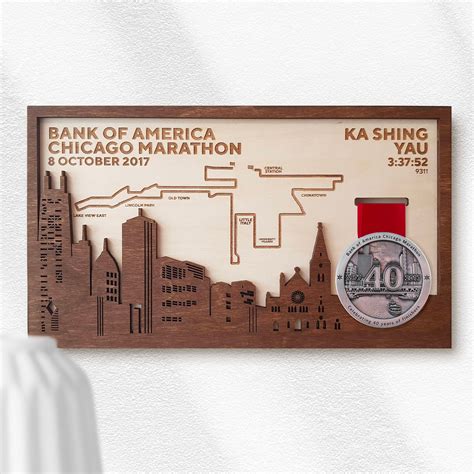 Chicago Marathon Finisher Medal Holder With Full | Etsy