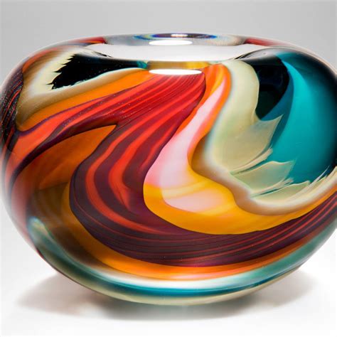 Blown Glass Bowl | Green 'Paradiso' Extra Large Thick Bowl | Peter Layton