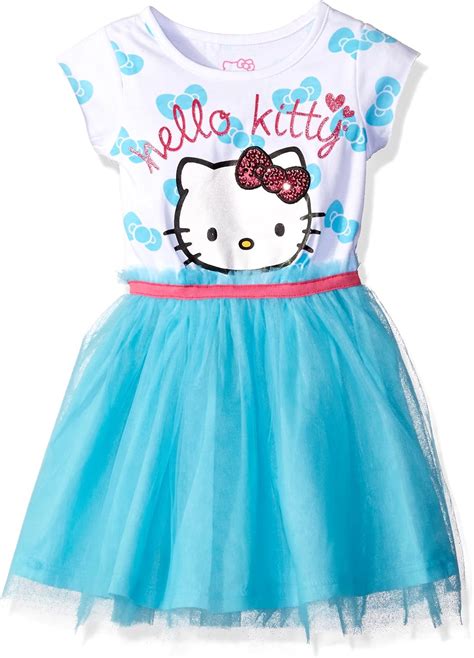 Hello Kitty Girls' Little Bow Print Tutu Dress, Capri, 6: Amazon.com.mx ...