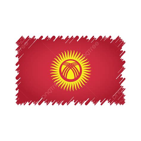 Kyrgyzstan Flag Vector Design Images, Kyrgyzstan Flag Png Vector Design ...