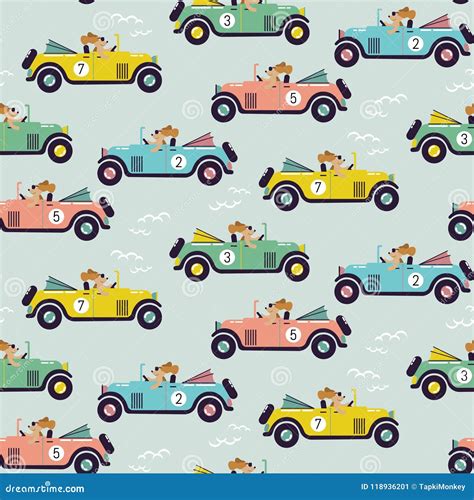 Racing Car Cartoon Wallpaper - Wallgear