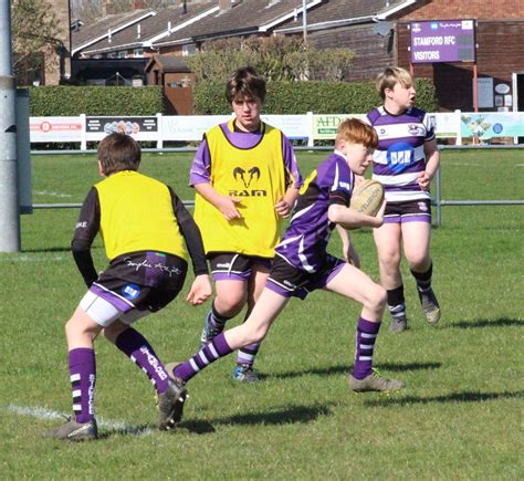 Junior players at Stamford Rugby Club return to action