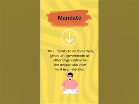 Mandate | Meaning | Synonyms | Antonyms | Example | - YouTube