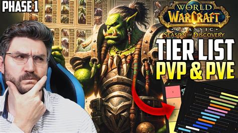 WOW CLASSIC SOD : Ma TIER LIST pour le PVP et le classement PVE (Phase 1) - YouTube