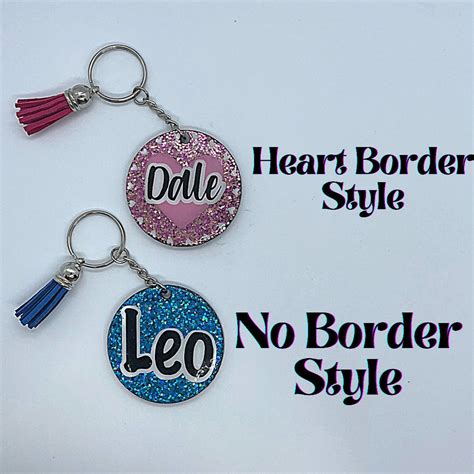 Personalized Name Keychains Personalized Name Glitter - Etsy