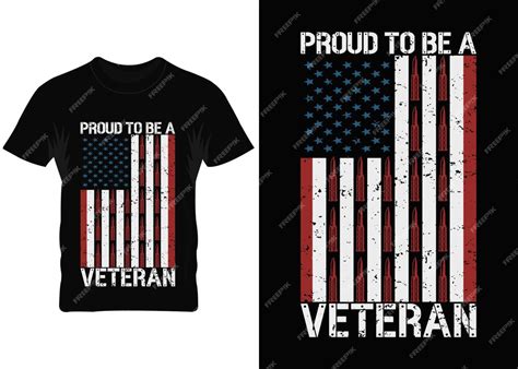 Premium Vector | Proud to be a veteran with flag