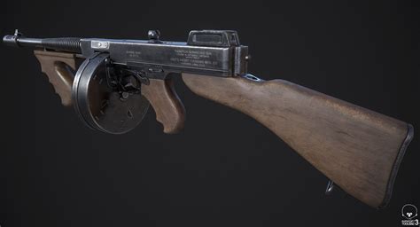 3D model Thompson M1928A1 Submachine Gun VR / AR / low-poly | CGTrader