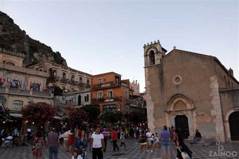 Piazza IX. Aprile - vibrant main square in Taormina