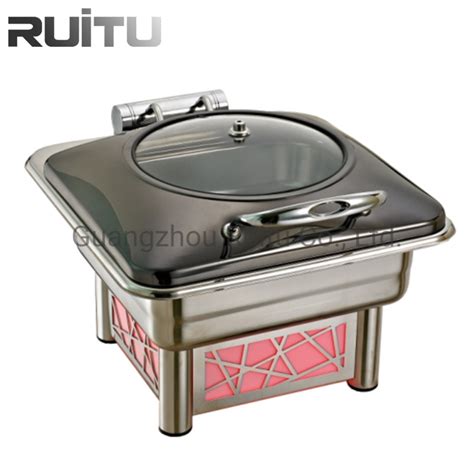 Buffet Catering Service Equipment List Black Square Chafing Dishes Food Warmer Stainless Steel ...