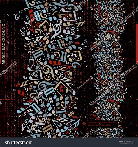 Vertical Music Abstract Background Musical Notes Stock Vector (Royalty ...