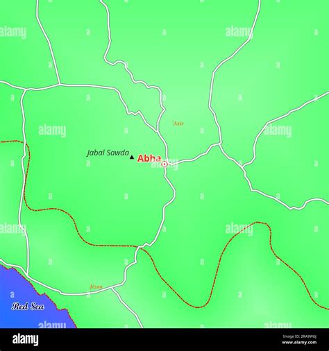 Map of Abha City in Saudi Arabia Stock Photo - Alamy