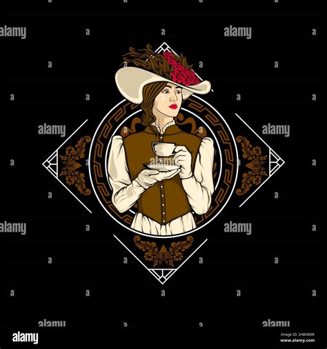 Victorian girl costume Stock Vector Images - Alamy